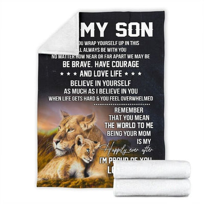 To My Son - I'm Proud Of You - A244 - Fleece Blanket