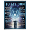 To My Son - From Dad - Lion Love G003 - Premium Quilt