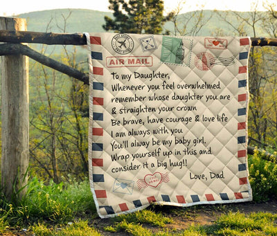 To My Daughter - Straighten Your Crown - Fleece Blanket