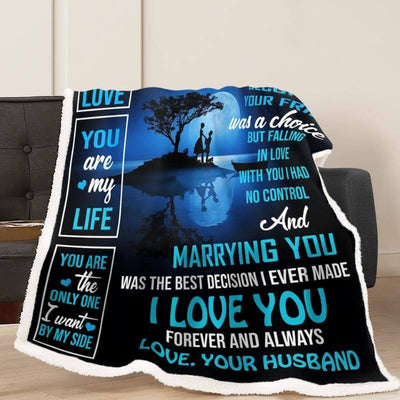 To My Wife - From Husband - A332 - Premium Blanket