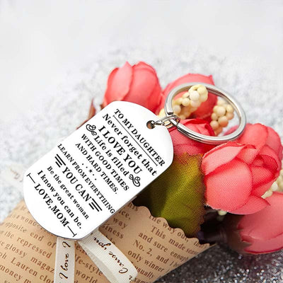 Mom To Daughter - Be The Great Woman - Inspirational Keychain
