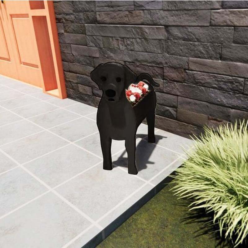 Black Labrador Planter AP043