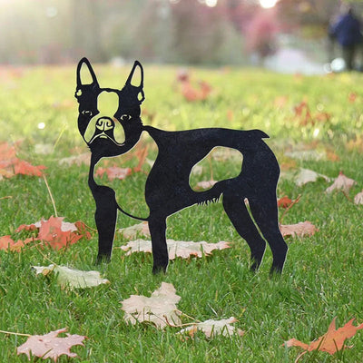 Boston Terrier Metal Silhouette