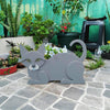 British Shorthair Blue Cat Planter AP078