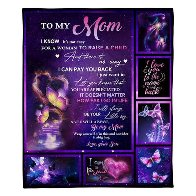 To My Mom - From Son - Butterfly A315 - Premium Blanket