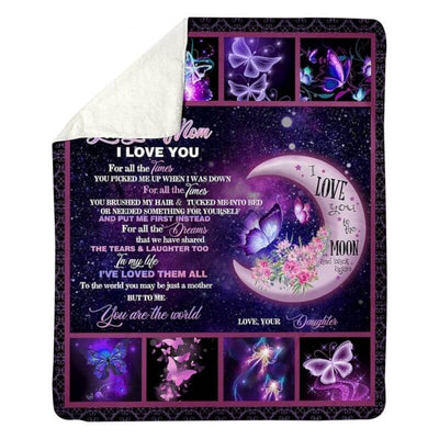 To My Mom - From Daughter - Butterfly A316 - Premium Blanket