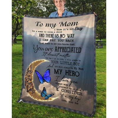 To My Mom - From Son - Butterfly A314 - Premium Blanket