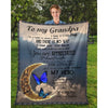 To My Grandpa - From Grandson - Butterfly A314 - Premium Blanket