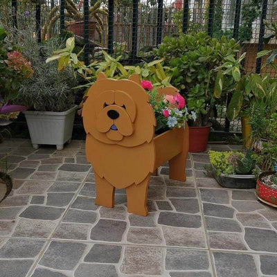Yellow Chow Chow Planter AP018