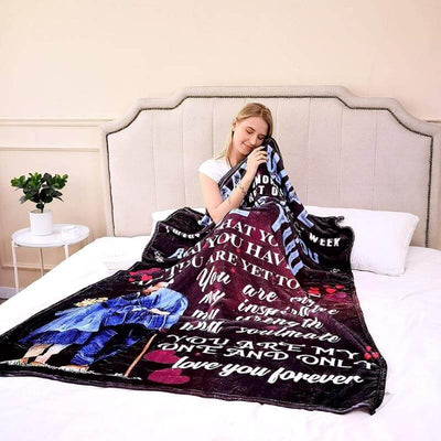 To My Wife - From Husband - B144 - Premium Blanket