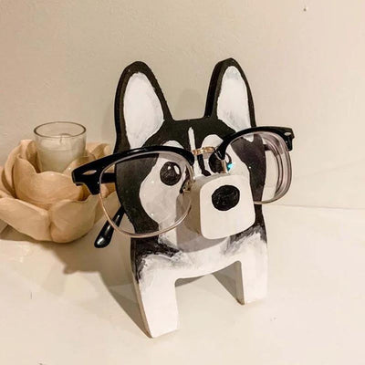 Handmade Glasses Stand Lovely Husky