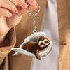 Sleeping Angel Acrylic Keychain Sloth SA247