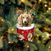 Dachshund In Snow Pocket Christmas Ornament SP234