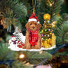 Poodle Christmas Ornament SM014