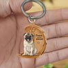 Pug Forever In My Heart Acrylic Keychain FK048