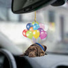 Chocolate Labrador Fly With Bubbles Car Hanging Ornament BC015