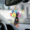 Doberman Fly With Bubbles Car Hanging Ornament BC058