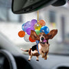 Basset Hound Fly With Bubbles Car Hanging Ornament BC084
