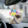 Pekingese Dog Fly With Bubbles Car Hanging Ornament BC088
