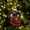 Schnoodle In Santa Boot Christmas Hanging Ornament SB121