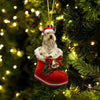 Berger Picard In Santa Boot Christmas Hanging Ornament SB155