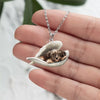 Havanese Sleeping Angel Stainless Steel Necklace SN062