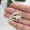 Labrador retriever Sleeping Angel Stainless Steel Necklace SN063