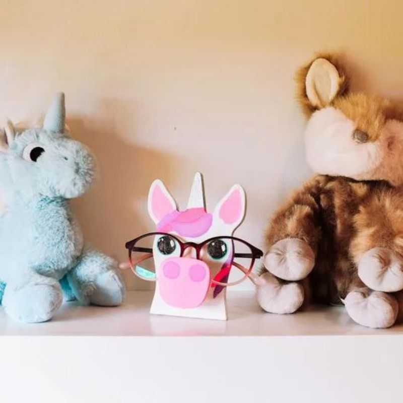 Handmade Glasses Stand Cute Unicorn