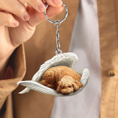 Sleeping Angel Acrylic Keychain Poodle