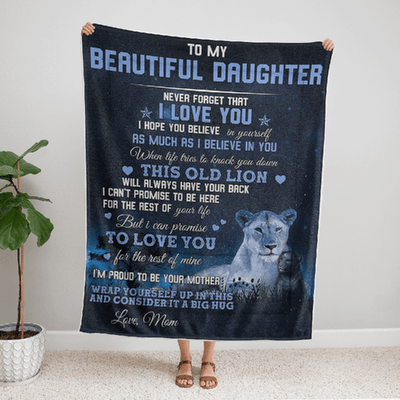 To My Daughter - From Mom - Lion A333 - Premium Blanket