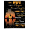 To My Wife - I Can't Live Without You - A291 - Fleece Blanket